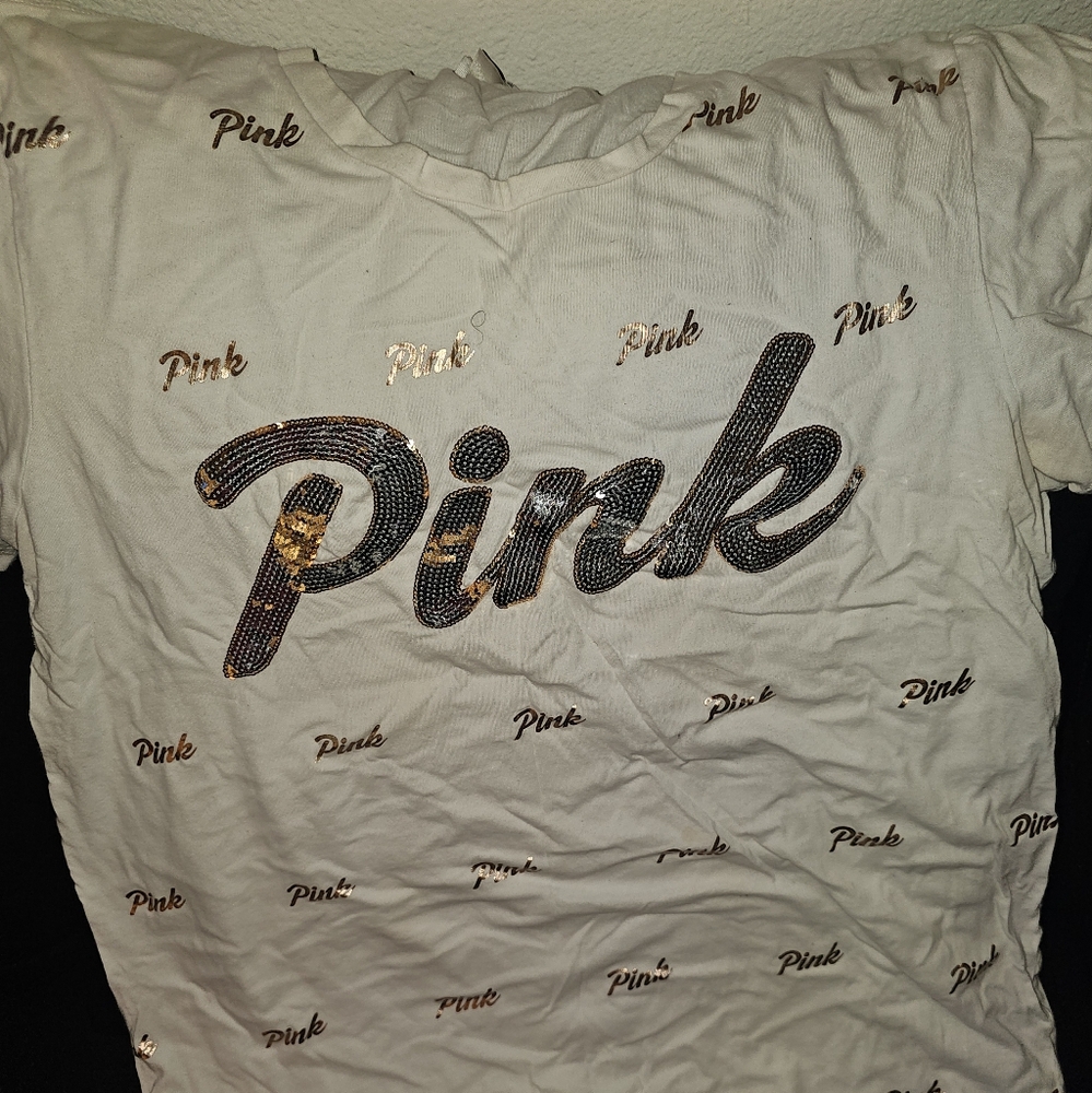 Pink rose gold and gold pink nation tee